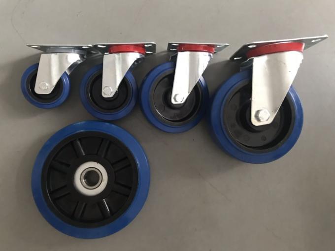 5 Inch Cart Casters Rubber Caster Wheels Wooden Floor 125mm