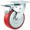 125mm Heavy Duty Caster Wheels With Brakes Polyurethane Wheels Iron Casters