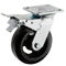 6 Inch Heavy Duty Caster Wheels With Brakes Rubber Wheel Iron Casters
