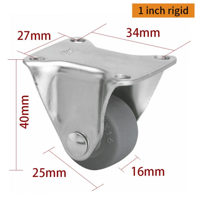 Mini 1 Inch Casters Industrial Mini Caster Wheels 30kg 1 Inch Plate Casters 201P-52