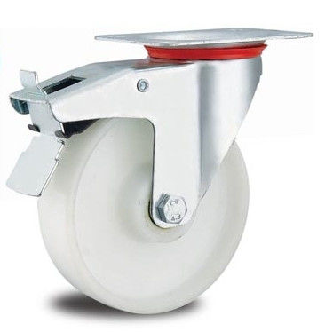 5 inch white PP caster wheels