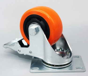3 inch locking wheels polyurethane casters zinc coated steel