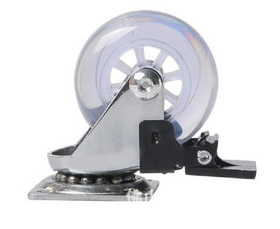 2 Inch Clear Casters Furniture Moving Wheels Pu Castor Wheel Locking Casters