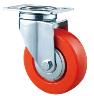 Red Caster Polyurethane Wheels For Counter 100kgs