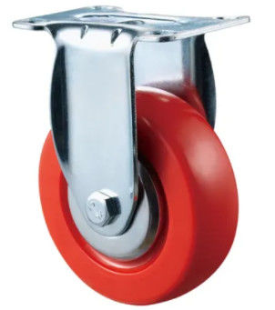 Red Caster PU Wheels For Trolley