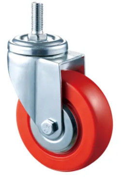 red PU caster wheel