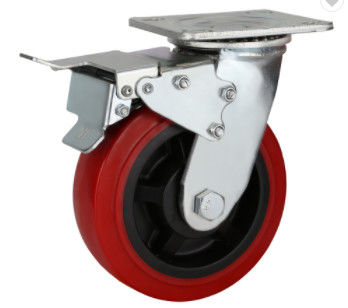 Red PU Trolley Wheel