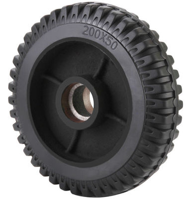 8 Inch Mold On Rubber Cast Iron Wheel