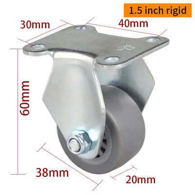Good price EDL Mini Caster Wheels 1.5inch 30kg Plate TPE  by Rigid, Swivel and Brake type online