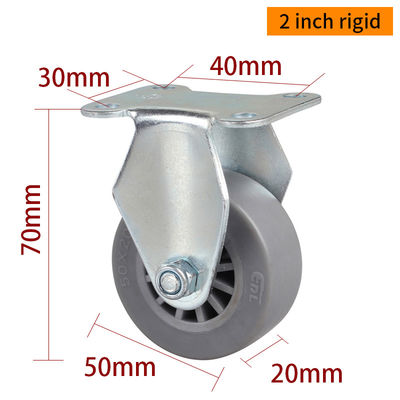 Buon prezzo EDL Mini Caster Wheels 2 pollici 30 kg Plate TPE per tipo rigido, girevole e freno in linea