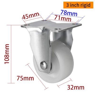 Giá tốt. EDL Industrial Casters 3inch 150kg Plate TPA theo loại cứng, xoay và phanh trực tuyến
