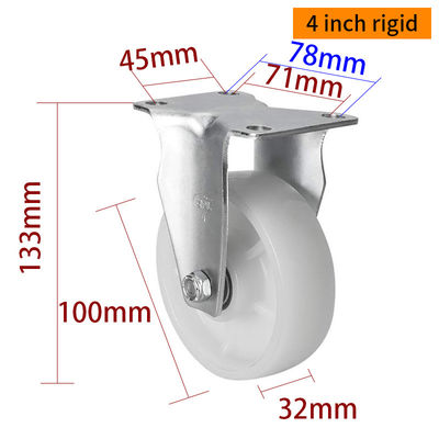 Goede prijs 4 industriële rolhellen TPA 75 mm rolhellen met rem 504P-26 online