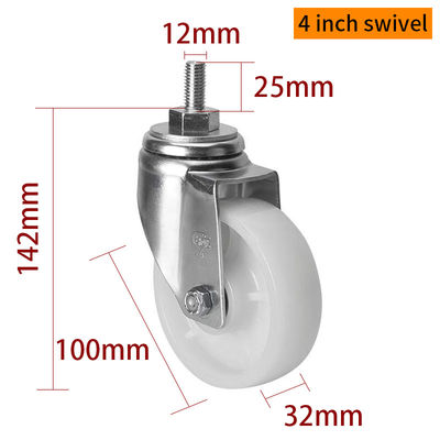 Giá tốt. EDL Trung hạn 4inch 150kg Threaded TPA Caster bởi Swivel và loại phanh 504S-26 trực tuyến