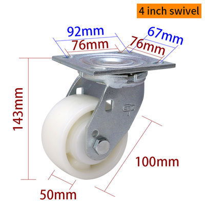 Guter Preis 4 Zentimeter-Radräder Schwerlast 380 kg Platte TPU-Radräder 734-26 Online