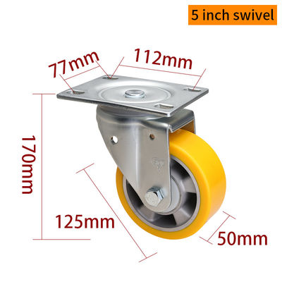 Buen precio 5 pulgadas ruedas giratorias de ruedas giratorias de trabajo pesado 125mm 775-86A en línea