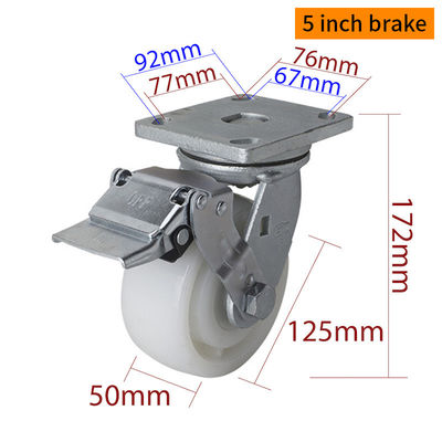 Đốm đai 125mm, 5 inch Đốm đai xoay nặng với phanh