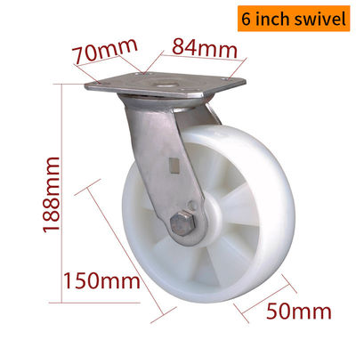 Guter Preis EDL 6 Zoll Edelstahl Lenkrolle für Schwerlastbetrieb mit TPA 420kg Traglast S716P-25 Online