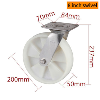 Buen precio Rueda giratoria de 8 pulgadas de acero inoxidable de alta resistencia EDL con rueda de TPA duradera y capacidad de carga de 450 kg S718P-25 en línea