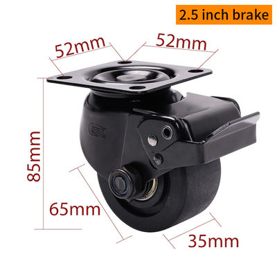 Guter Preis EDL 2,5 Zoll Platten Schwerlastrollen M4125P-16 Von Rigid Schwenkbremse Typ Online