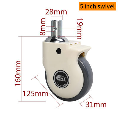 Dobra cena. 5-calowe kółka medyczne TPU stojak 130 kg pojemność w Internecie