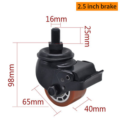Buon prezzo Corsette per attrezzature EDL di 2,5 pollici di alluminio a filo rivestito in E con freno da 450 kg strada M4325S-86A in linea