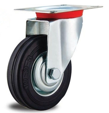 Color : Directional+Universal, Size : 3 inches MUMA 4PCS Rubber Swivel Castors Wheel 75mm/100mm Silent Trolley Furniture Wheels Industrial Equipment Brake Wheel 