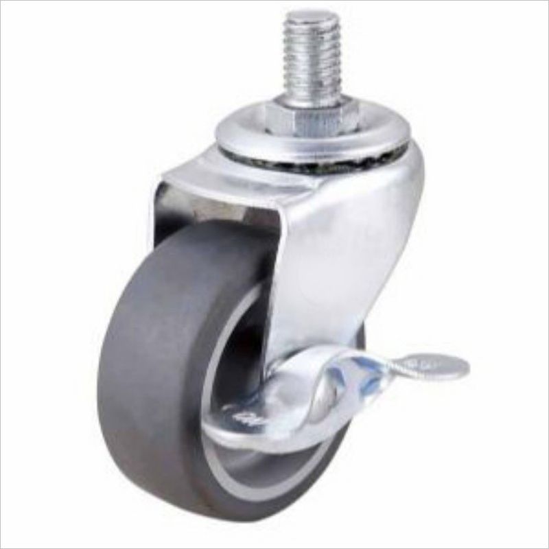 locking wheels threaded stem casters with brakes small caster 50mm