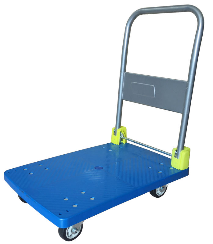 plastic platform trolley with folding handle 300kg