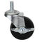 Threaded stem rubber casters with brakes locking wheels 1.5 In