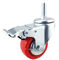 Universal Red Polyurethane Casters For Material Handling Trolley