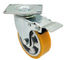 Orange PU Aluminium Castor Wheel 5 Inch