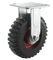 Red Rim Core Black Rubber Heavy Duty Caster Wheels 5 Inch