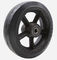 10" X 2-1/2" Rubber On Cast Iron Wheel With Roller Bearing