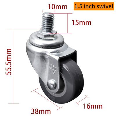 Good price EDL Mini Caster Wheels 1.5inch 30Kg Grey Color TPU by Swivel and Brake 2015S-72 online