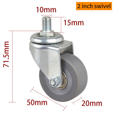 Giá tốt. 2 Inch Metal Caster Wheels 50mm Rotating Castors với phanh trực tuyến
