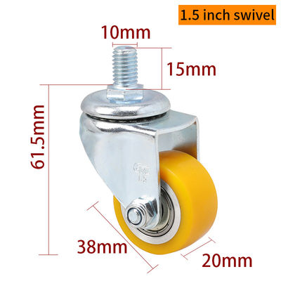 Buen precio Mini ruedas de aluminio, ruedas pequeñas de metal de 1,5 pulgadas en línea
