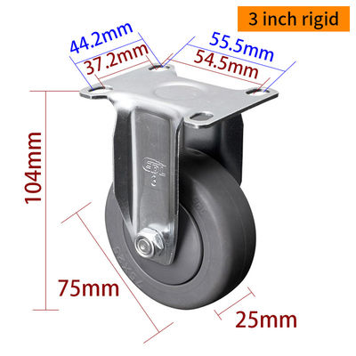 Giá tốt. 3 inch thay thế bánh xe quay, 100mm quay với phanh 3713P-57 trực tuyến