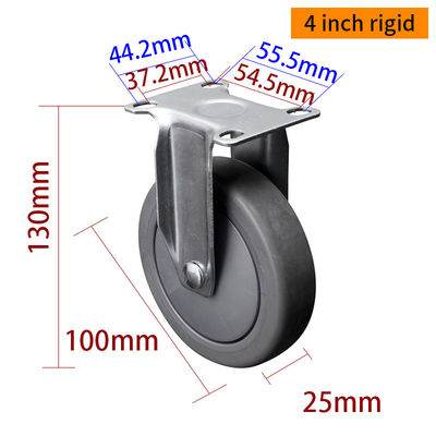 Giá tốt. Máy quay y tế hạng nhẹ 100mm 4 Inch Rigid Caster 3714P-57 trực tuyến