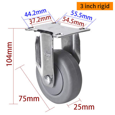 Giá tốt. PP Core Light Duty Casters Chrome Lớp phủ 3 Inch Castor Wheels trực tuyến