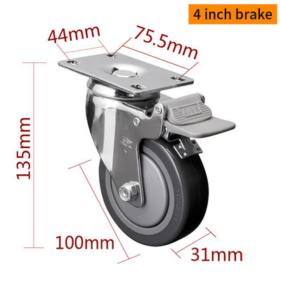 Giá tốt. Các nhà sản xuất bánh xe Castor 4 inch 100mm trực tuyến