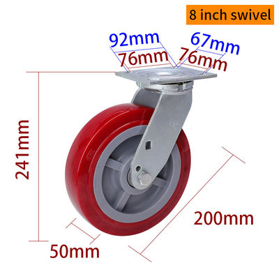 Buen precio Las ruedas giratorias de carga pesada EDL de 200 mm 8 pulgadas 738-86 en línea