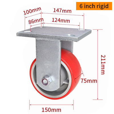 Giá tốt. 6 inch 150mm đặc biệt nặng nhiệm vụ bánh xe 1300kg tải 936-86A trực tuyến