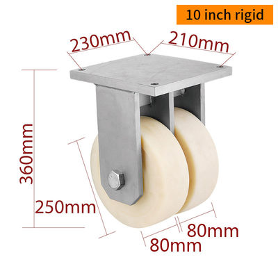 ราคาดี EDL 10 นิ้ว 5000 กิโลกรัม Ultra Heavy Duty สองล้อ MC ไนลอน Caster Plates รุ่น 9510-26 ออนไลน์