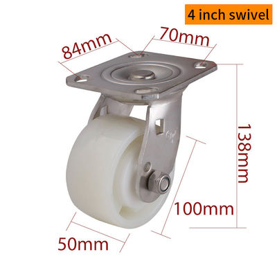 Harga yang bagus EDL tugas berat 4 inci stainless steel roda roda dengan bahan TPA dan kapasitas beban 380kg S714P-25 on line