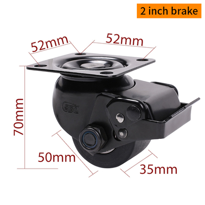 Bom preço Rodízio para equipamentos de placa de 2 polegadas EDL M412P-16 250kg Tipo Freio Giratório Rígido on-line