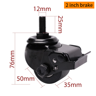 Bom preço Rodízios para Equipamentos EDL 2 Polegadas PA com Rosca e Freio M412S-16 250Kg Estrada on-line