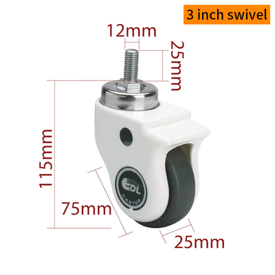 Bon prix Les roues de roue médicales légères 3 pouces 75 mm pour appareils médicaux en ligne