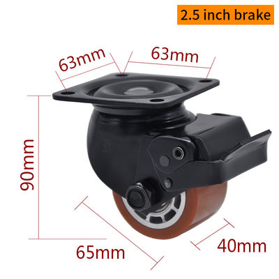 ราคาดี EDL อุปกรณ์ Casters 2.5 นิ้ว E-ท่อแผ่นแอลูมิเนียม Casters กับเบรค 450Kg ถนน M4325-86AP ออนไลน์