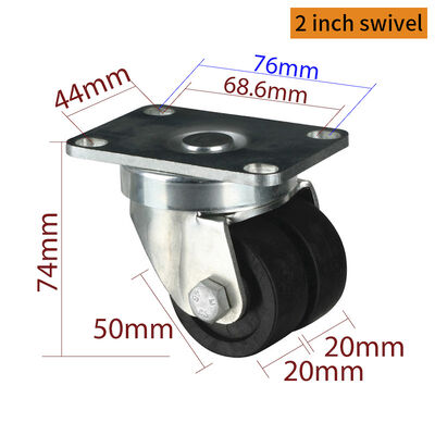 Buon prezzo Ruote per attrezzature EDL 2 pollici con piastra M612P-13 di Rigid Girevole con freno Portata 180 kg in linea