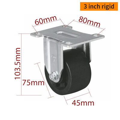 Καλή τιμή EDL 2Inch Πλάκα εξοπλισμός τροχούς M623P-03 από άκαμπτο περιστρεφόμενο φρένο φορτίο 180kg σε απευθείας σύνδεση